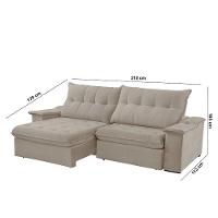 Sofá Lua Veludo 02 Módulos 80 Cm B25cm Meu Sofá Online B002 Veludo Capuccino - 2