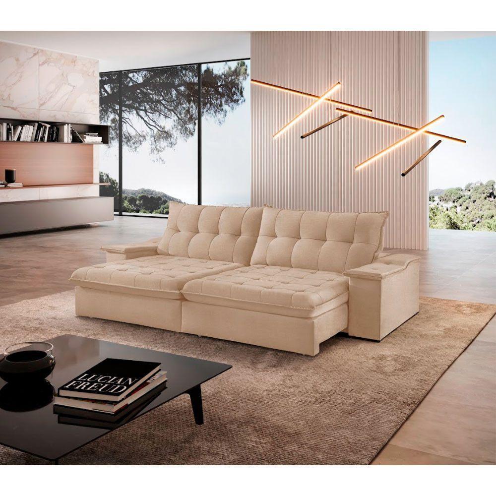 Sofá Lua Linho 02 Módulos 120 Cm B25cm Meu Sofá Online A226 Linho Bege - 1