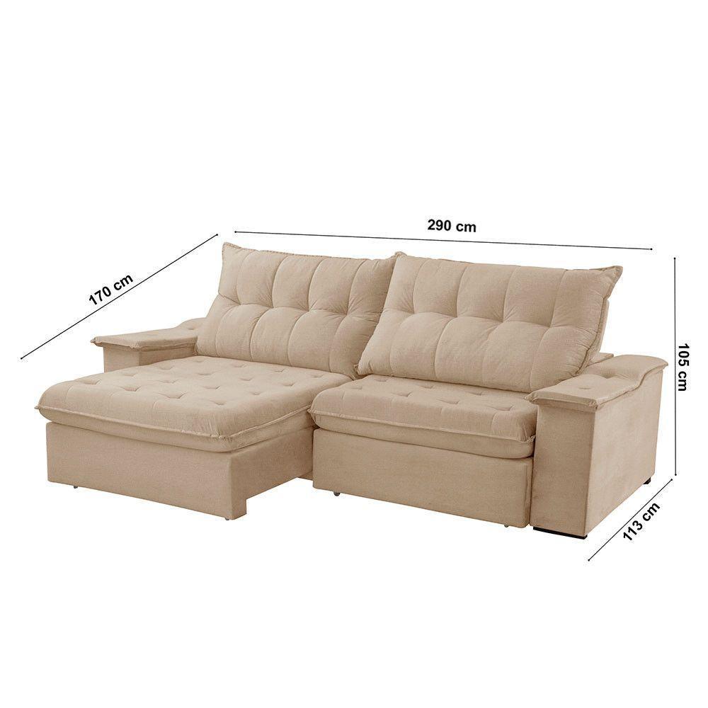 Sofá Lua Linho 02 Módulos 120 Cm B25cm Meu Sofá Online A226 Linho Bege - 2