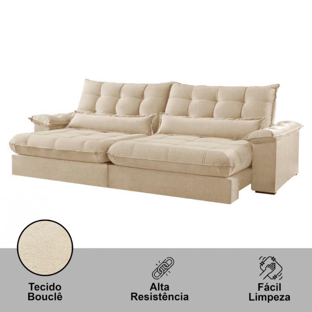Sofá Classic Linho 02 Módulos 90 Cm B25 Cm Meu Sofá Online A294 Linho Creme - 7