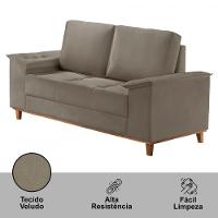 Sofá Ravena Veludo 02 Lugares D28 Meu Sofá Online B002 Veludo Capuccino - 5