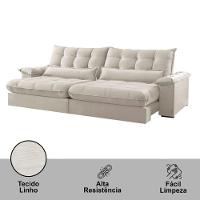 Sofá Classic Linho 02 Módulos 100 Cm B25 Meu Sofá Online A302 Linho Branco