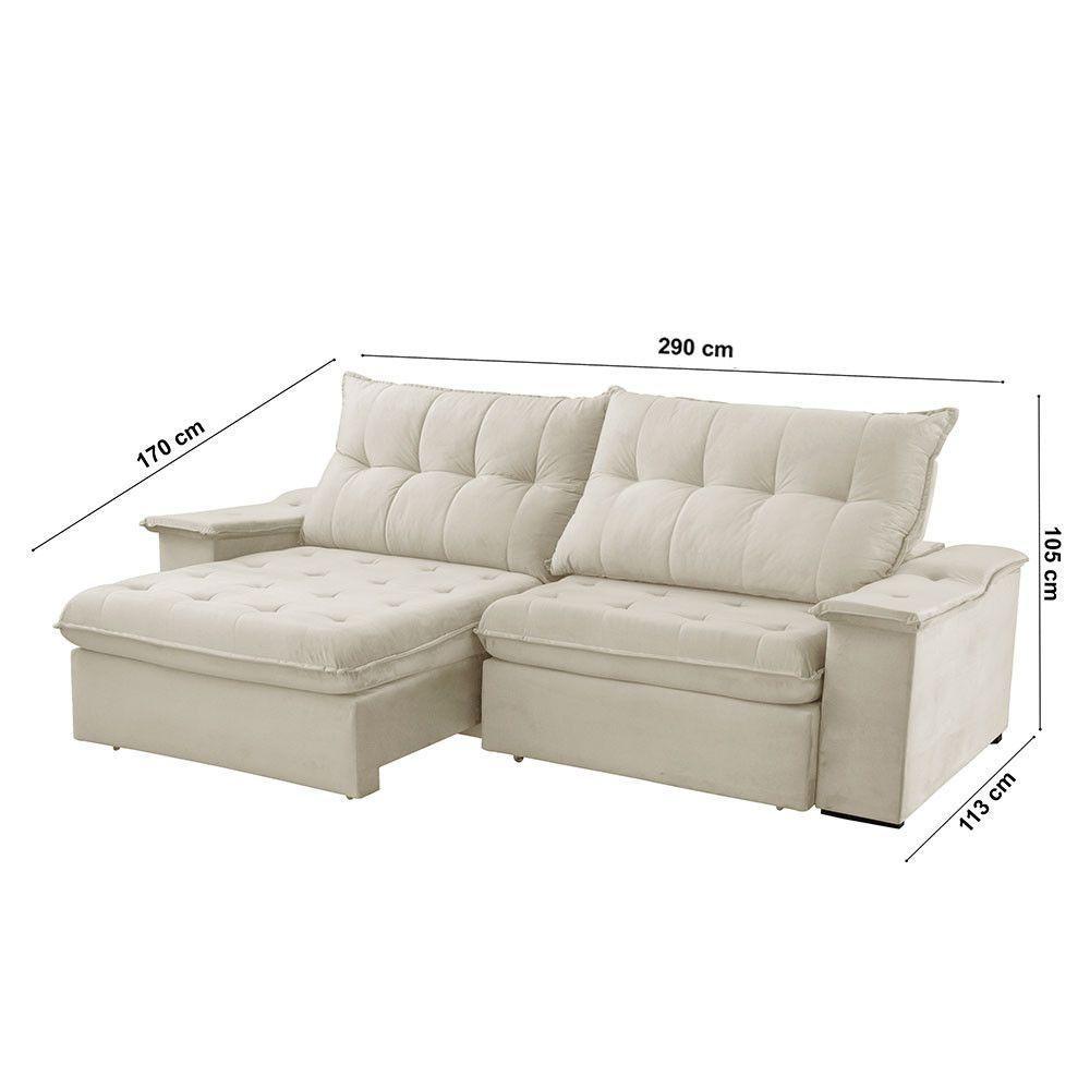 Sofá Lua Linho 02 Módulos 120 Cm B25cm Meu Sofá Online A302 Linho Branco - 2