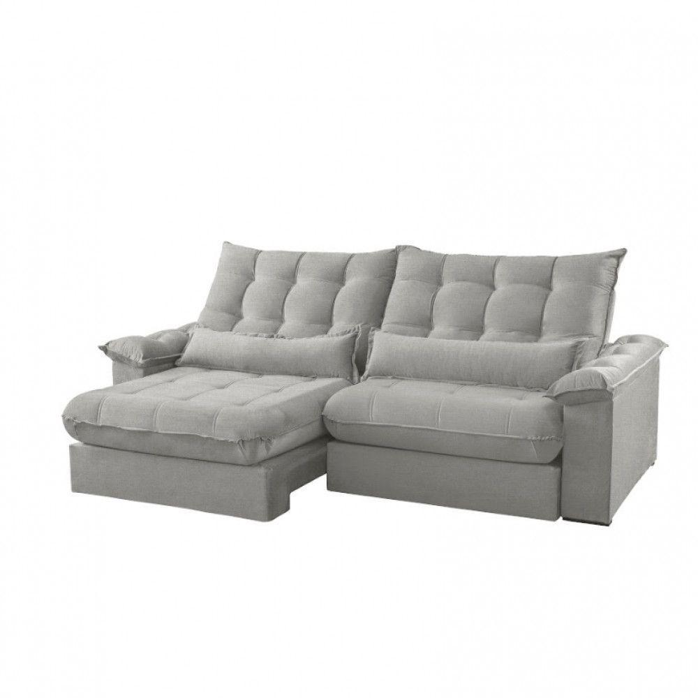 Sofá Classic Linho 02 Módulos 100 Cm B25 Meu Sofá Online A230 Linho Cinza - 5