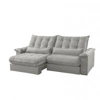 Sofá Classic Linho 02 Módulos 80 Cm B25 Meu Sofá Online A230 Linho Cinza - 2