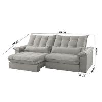 Sofá Classic Linho 02 Módulos 80 Cm B25 Meu Sofá Online A230 Linho Cinza