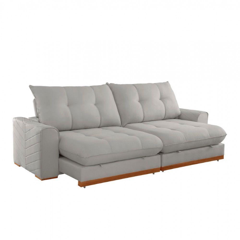 Sofá Argo Veludo 02 Módulos 80 Cm B25cm Meu Sofá Online B026 Veludo Prata - 6