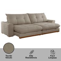Sofá Argo Veludo 02 Módulos 80 Cm B25cm Meu Sofá Online B002 Veludo Capuccino
