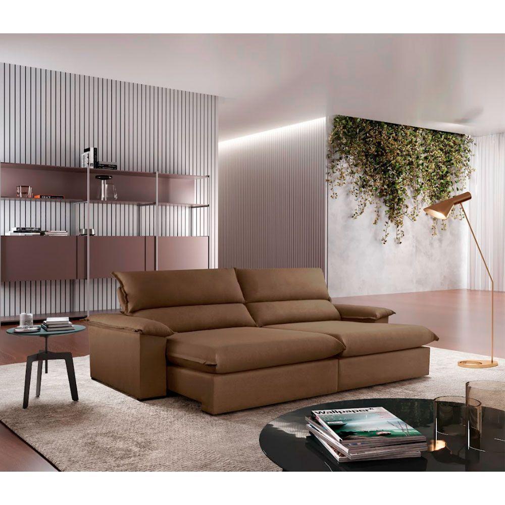 Sofá Filadélfia Veludo 2 Módulos 120cm B25cm Meu Sofá Online B016 Veludo Marrom - 1