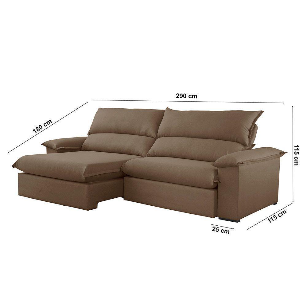 Sofá Filadélfia Veludo 2 Módulos 120cm B25cm Meu Sofá Online B016 Veludo Marrom - 2