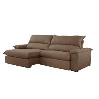 Sofá Filadélfia Veludo 2 Módulos 120cm B25cm Meu Sofá Online B016 Veludo Marrom - 5