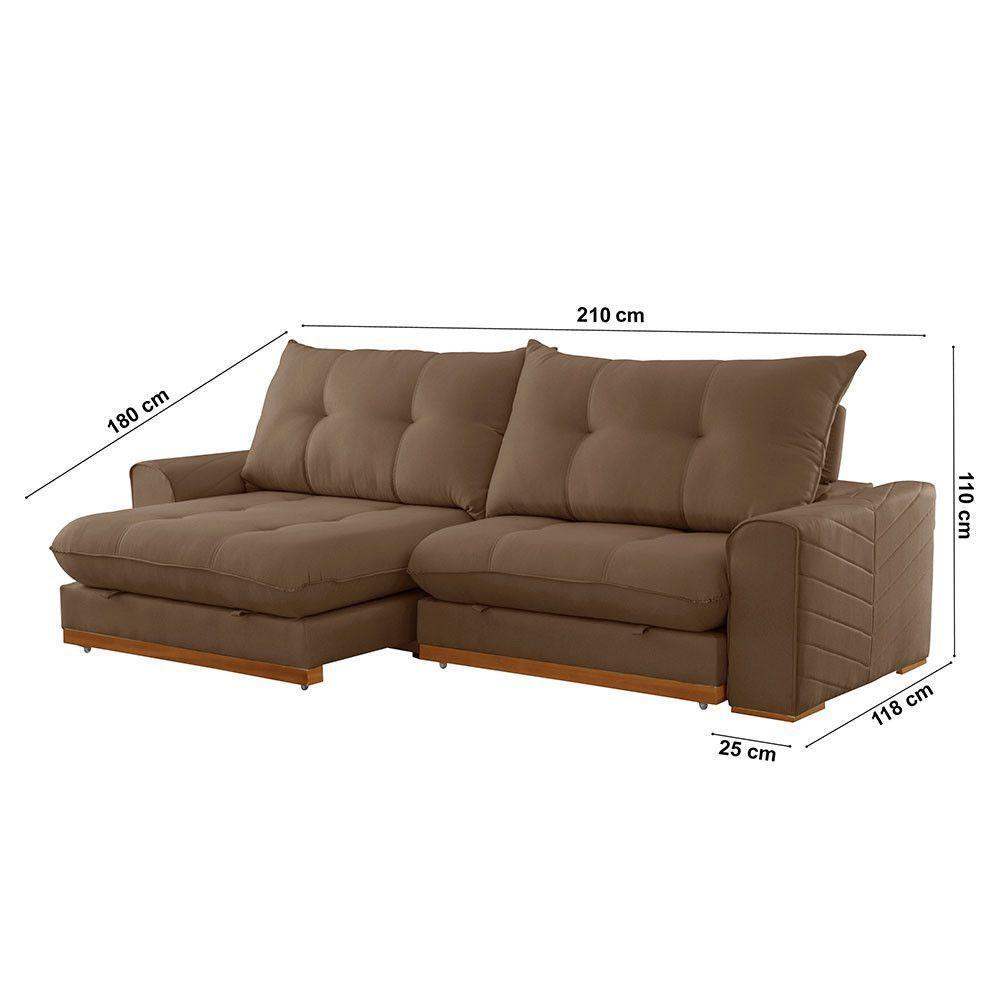 Sofá Argo Veludo 02 Módulos 80 Cm B25cm Meu Sofá Online B016 Veludo Marrom - 2