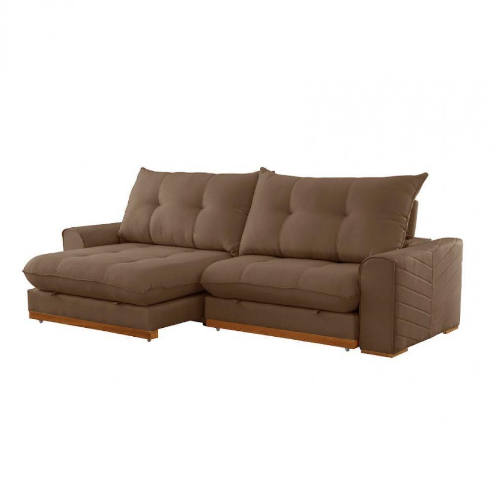 Sofá Argo Veludo 02 Módulos 80 Cm B25cm Meu Sofá Online B016 Veludo Marrom - 5
