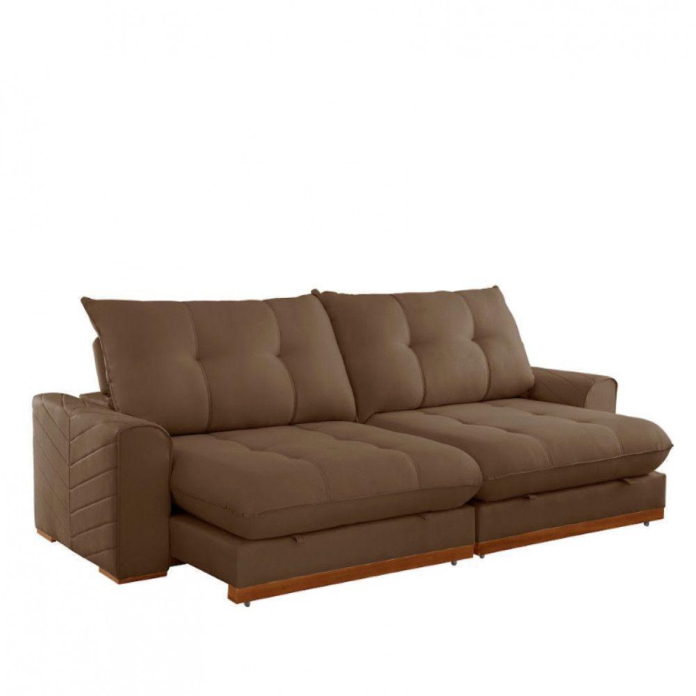 Sofá Argo Veludo 02 Módulos 80 Cm B25cm Meu Sofá Online B016 Veludo Marrom - 6