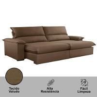 Sofá Filadélfia Veludo 02 Módulos 90cm B25cm Meu Sofá Online B016 Veludo Marrom - 2