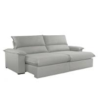 Sofá Filadélfia Veludo 02 Módulos 90cm B25cm Meu Sofá Online B026 Veludo Prata - 6