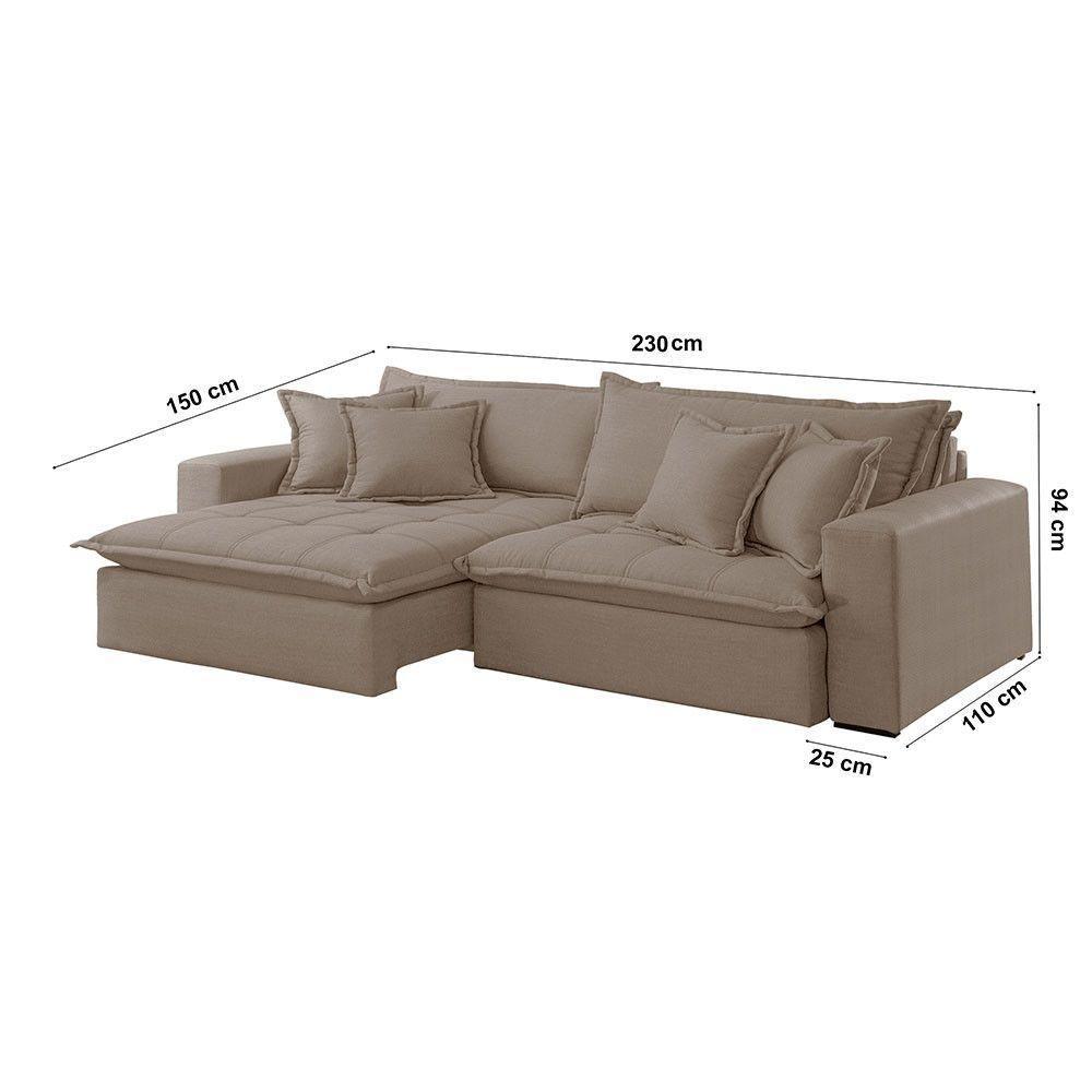 Sofá Zen Veludo 02 Módulos 90 Cm B25 Meu Sofá Online B002 Veludo Capuccino - 2