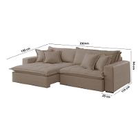 Sofá Zen Veludo 02 Módulos 90 Cm B25 Meu Sofá Online B002 Veludo Capuccino - 2