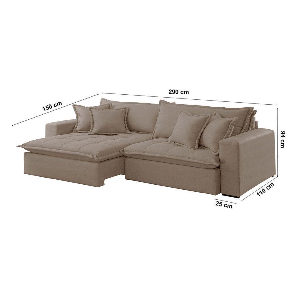 Sofá Zen Veludo 02 Módulos 120 Cm B25 Meu Sofá Online B002 Veludo Capuccino - 2