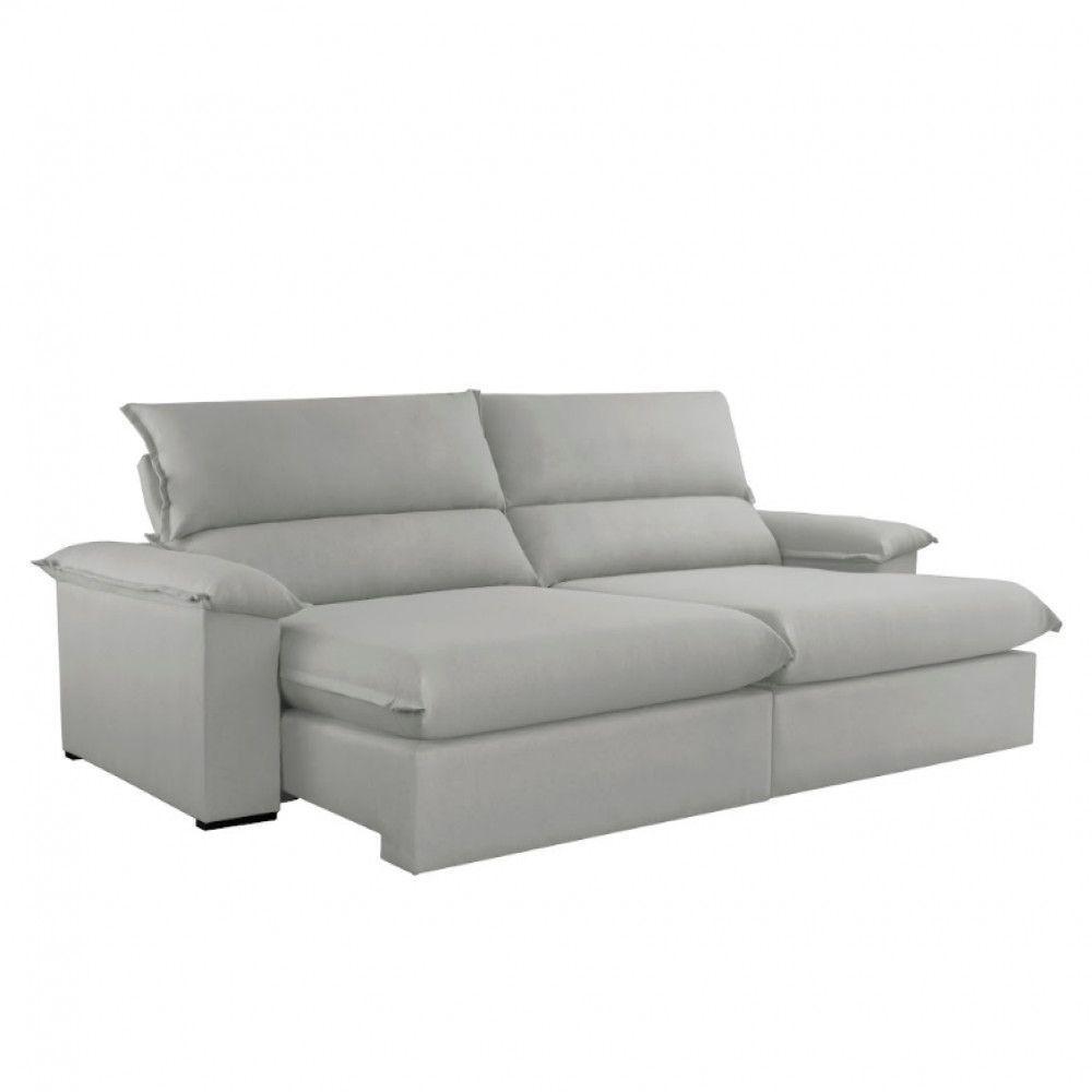 Sofá Filadélfia Veludo 02 Módulos 80cm B25cm Meu Sofá Online B026 Veludo Prata - 6