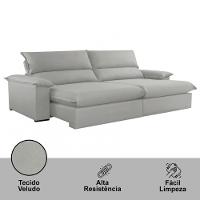 Sofá Filadélfia Veludo 02 Módulos 80cm B25cm Meu Sofá Online B026 Veludo Prata