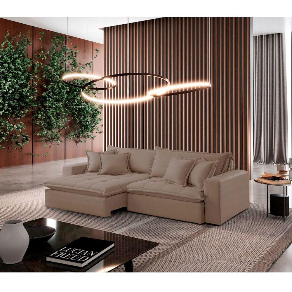Sofá Zen Veludo 02 Módulos 100 Cm B25 Meu Sofá Online B002 Veludo Capuccino - 1