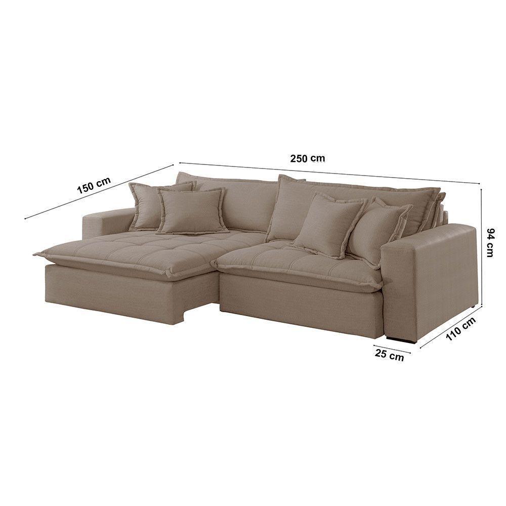 Sofá Zen Veludo 02 Módulos 100 Cm B25 Meu Sofá Online B002 Veludo Capuccino - 2