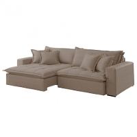 Sofá Zen Veludo 02 Módulos 100 Cm B25 Meu Sofá Online B002 Veludo Capuccino - 5