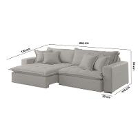 Sofá Zen Veludo 02 Módulos 100 Cm B25 Meu Sofá Online B026 Veludo Prata - 2