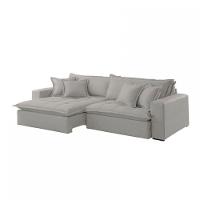 Sofá Zen Veludo 02 Módulos 100 Cm B25 Meu Sofá Online B026 Veludo Prata - 5