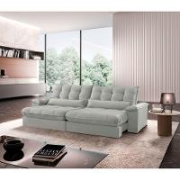 Sofá Classic Veludo 02 Módulos 80 Cm B25 Meu Sofá Online B026 Veludo Prata - 1