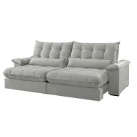 Sofá Classic Veludo 02 Módulos 80 Cm B25 Meu Sofá Online B026 Veludo Prata - 6