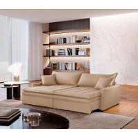 Sofá Elegance Linho 02 Módulos 120 Cm B25 Cm Meu Sofá Online A226 Linho Bege - 1