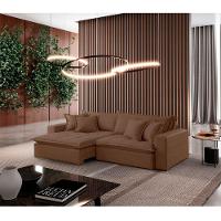 Sofá Zen Veludo 02 Módulos 120 Cm B25 Meu Sofá Online B016 Veludo Marrom - 1