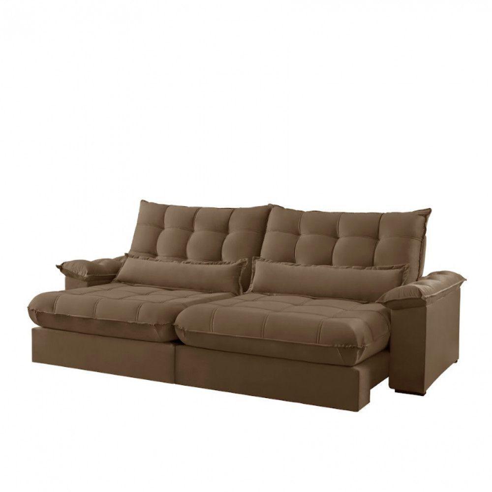 Sofá Classic Veludo 02 Módulos 100 Cm B25 Meu Sofá Online B016 Veludo Marrom - 6