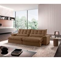 Sofá Classic Veludo 02 Módulos 100 Cm B25 Meu Sofá Online B016 Veludo Marrom - 1