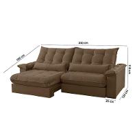 Sofá Classic Veludo 02 Módulos 100 Cm B25 Meu Sofá Online B016 Veludo Marrom - 2