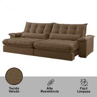 Sofá Classic Veludo 02 Módulos 100 Cm B25 Meu Sofá Online B016 Veludo Marrom