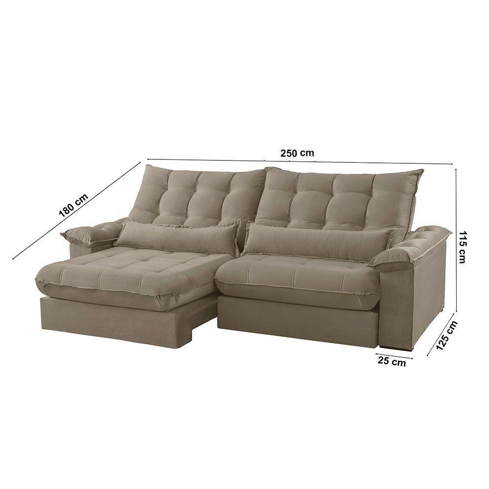 Sofá Classic Veludo 02 Módulos 100 Cm B25 Meu Sofá Online B002 Veludo Capuccino - 2