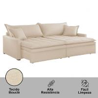 Sofá Elegance Linho 02 Módulos 120 Cm B25 Cm Meu Sofá Online A294 Linho Creme - 3