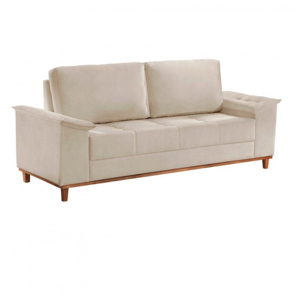 Sofá Ravena Linho 03 Lugares D28 Meu Sofá Online A294 Linho Creme - 5