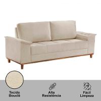 Sofá Ravena Linho 03 Lugares D28 Meu Sofá Online A294 Linho Creme