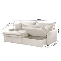Sofá Elegance Linho 02 Módulos 120 Cm B25 Cm Meu Sofá Online A302 Linho Branco