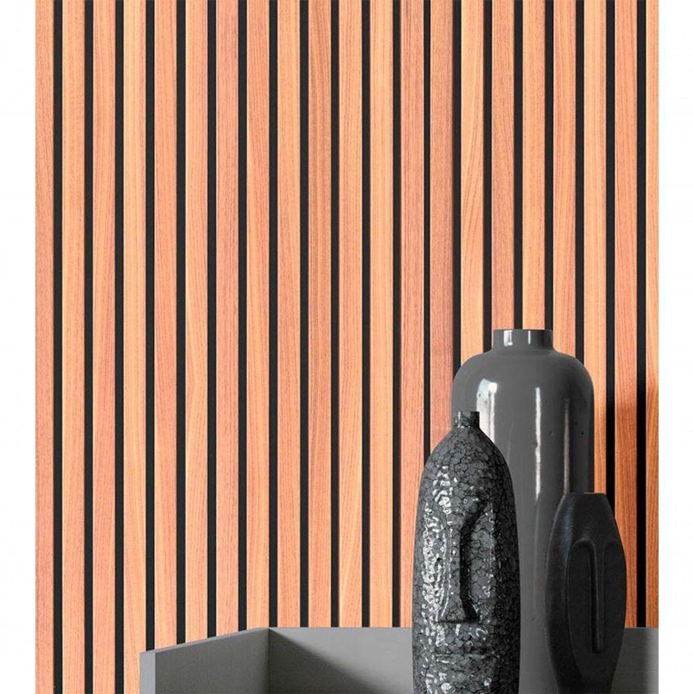 Papel De Parede Madeira Ripada 1,5m X 0,50cm - 1