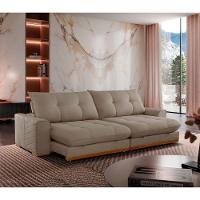 Sofá Argo Veludo 02 Módulos 100 Cm B25cm Meu Sofá Online B002 Veludo Capuccino - 1