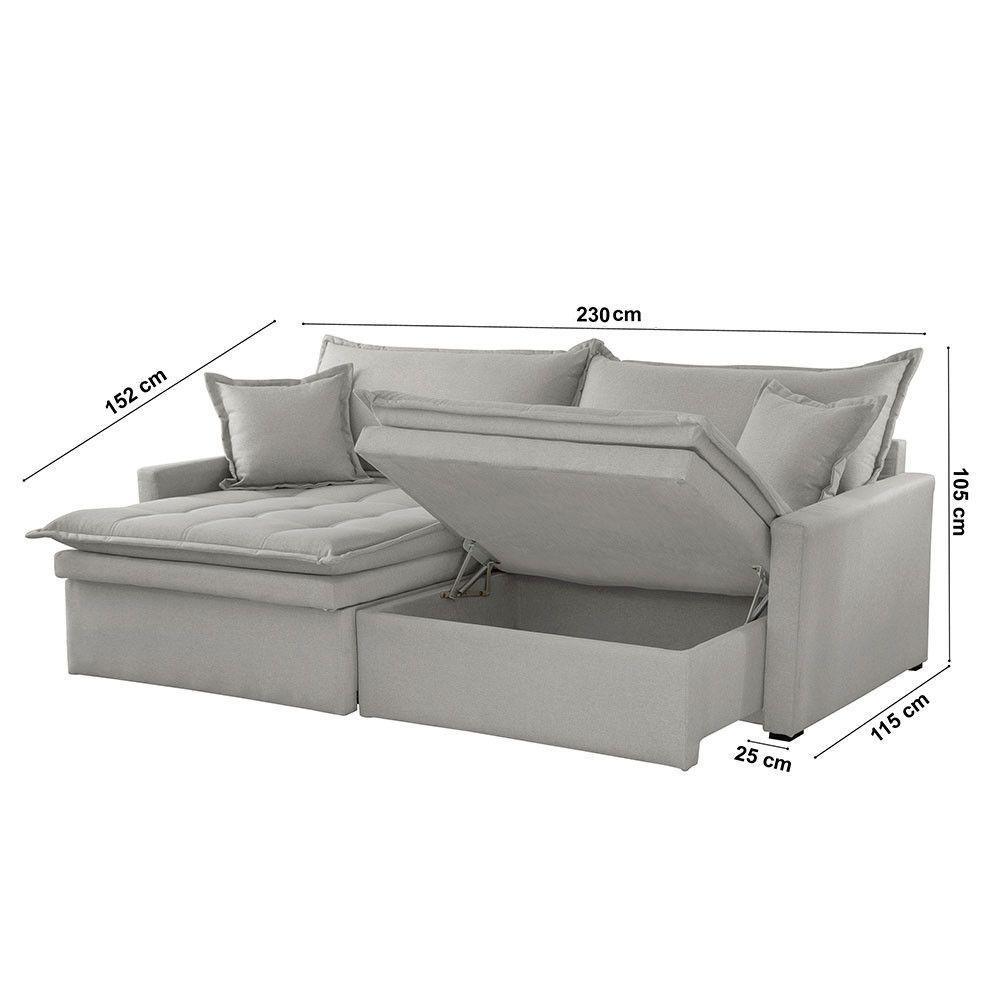 Sofá Elegance Veludo 02 Módulos 80 Cm B25 Cm Meu Sofá Online B026 Veludo Prata - 4