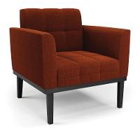 Poltrona Sala Base Madeira Fixa Pto Kit 2 Elisa Bouclê Terra D03 - D'rossi - 3