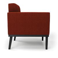 Poltrona Para Sala Base Madeira Fixa Preto Elisa Bouclê Terra D03 - D'rossi - 2