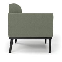 Poltrona Sala Base Madeira Fixa Pto Kit 2 Elisa Bouclê Menta D03 - D'rossi