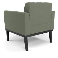 Poltrona Para Sala Base Madeira Fixa Preto Elisa Bouclê D03 - D'rossi Cor Menta